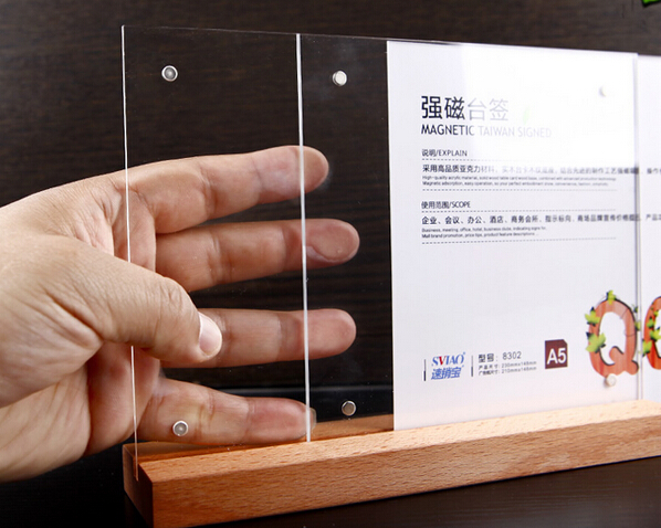 Poster Frame Holder Display Rack Desktop Tabletop 6 Wooden Base Poster Frame Holder Display Rack